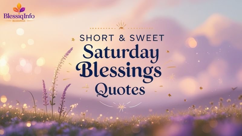 Short & Sweet Saturday Blessings Quotes