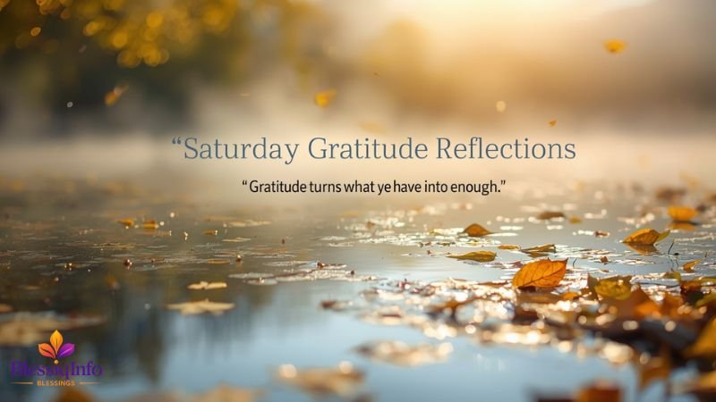 Saturday Gratitude Reflections