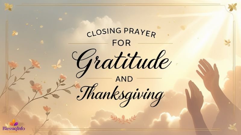 Closing Prayer for Gratitude and Thanksgiving