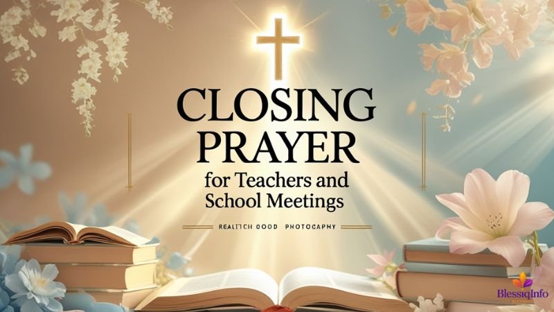 Closing Prayer for Teachers and School Meetings