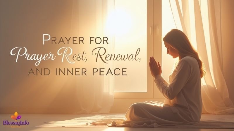 Prayer for Rest, Renewal, and Inner Peace
