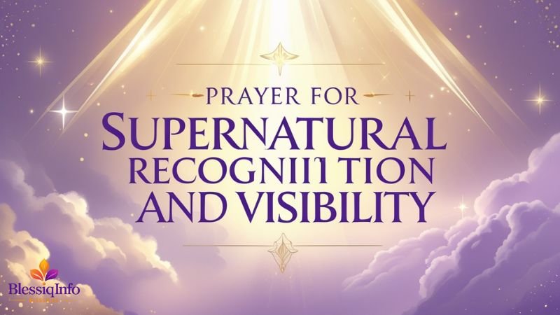 Prayer for Supernatural Recognition and Visibility