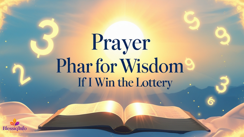 Prayer for Wisdom If I Win the Lottery