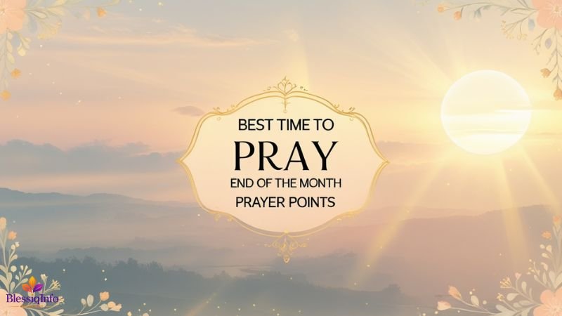Best Time to Pray End of the Month Prayer Points