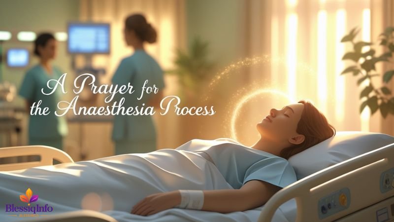A Prayer for the Anaesthesia Process