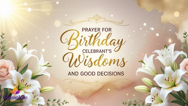 Prayer For Birthday Celebrant’s Wisdom And Good Decisions