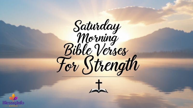 Saturday Morning Bible Verses for Strength