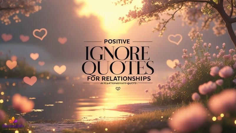 Positive Ignore Quotes for Relationships