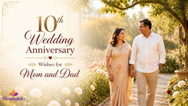 10th Wedding Anniversary Wishes for Mom and Dad