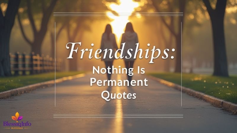 Friendships:ip Nothing Is Permanent Quotes