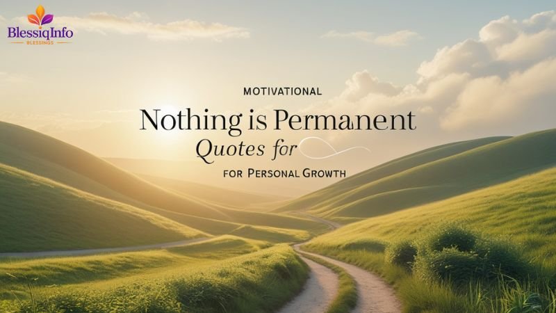 Motivational Nothing Is Permanent Quotes for Personal Growth