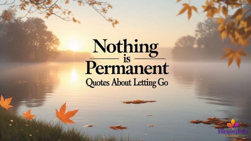 Nothing Is Permanent Quotes About Letting Go
