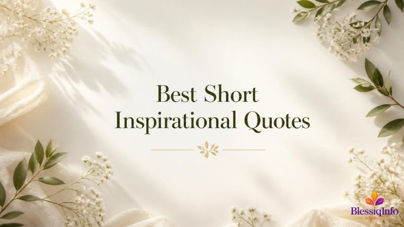 Best Short Inspirational Quotes