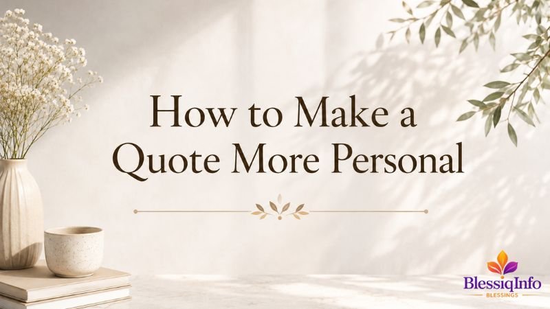 How to Make a Quote More Personal