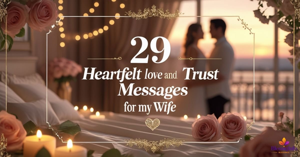 29 Heartfelt Love and Trust Messages for My Wife
