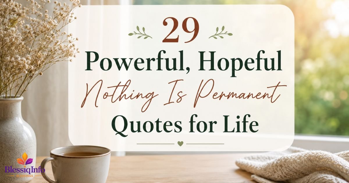 29 Powerful, Hopeful Nothing Is Permanent Quotes for Life