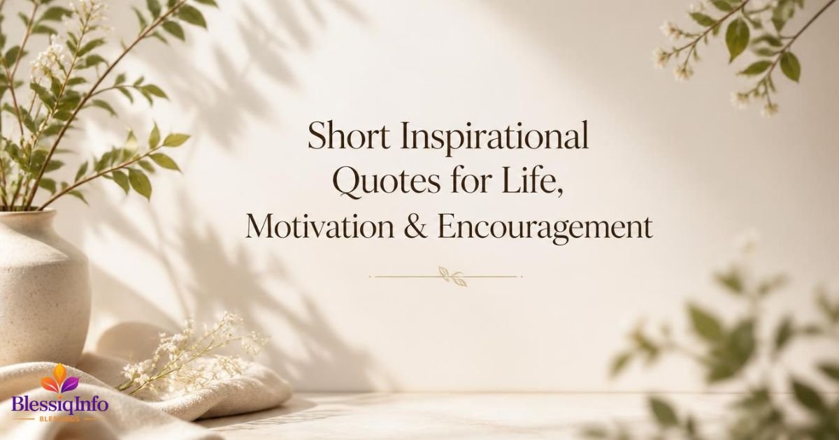 Short Inspirational Quotes for Life, Motivation & Encouragement